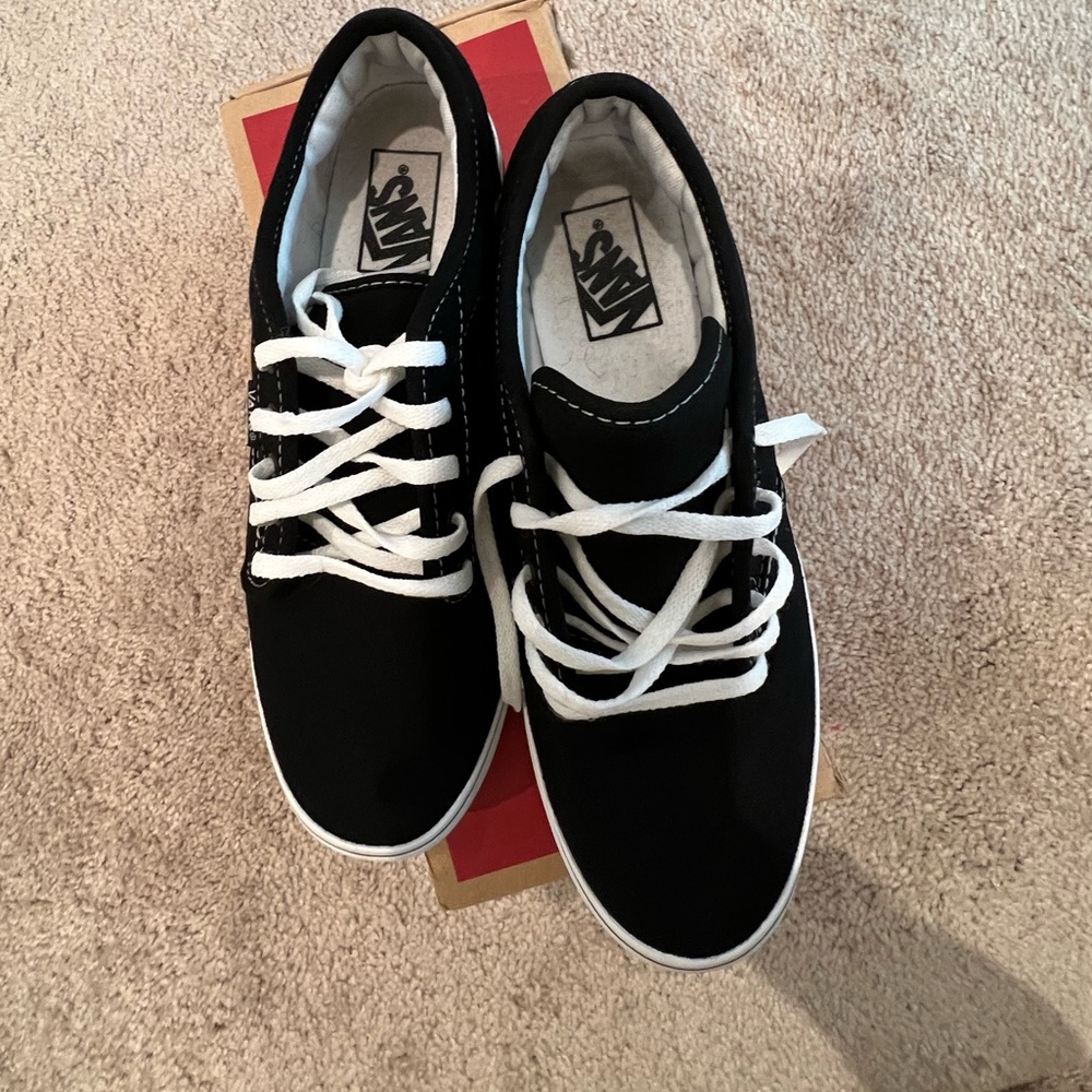 Black and white Vans